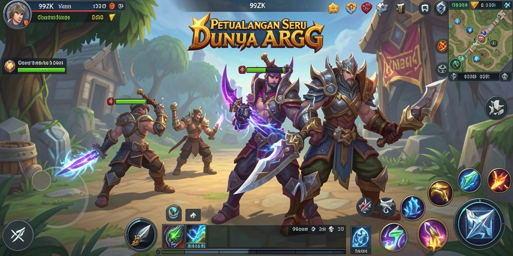 Gambaran gameplay seru dalam dunia ARPG 99ZK.