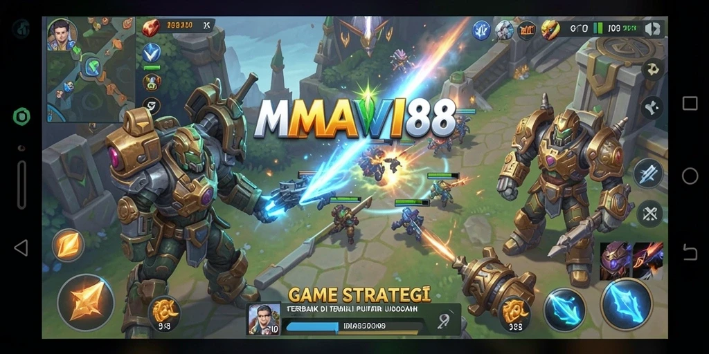 Tampilan menarik dari gameplay <strong>AMAVI88</strong> dengan pertempuran strategis.