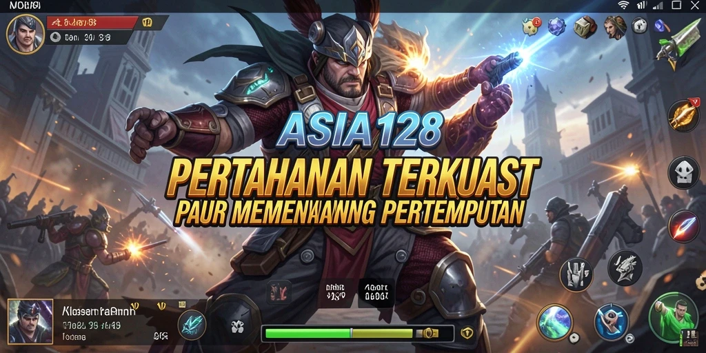 Tampilan gameplay ASIA128 yang mendebarkan di tengah pertempuran Tower Defense.