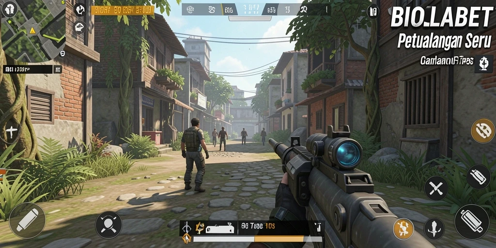 Tampilan mendebarkan dari gameplay BIOLABET yang penuh aksi.