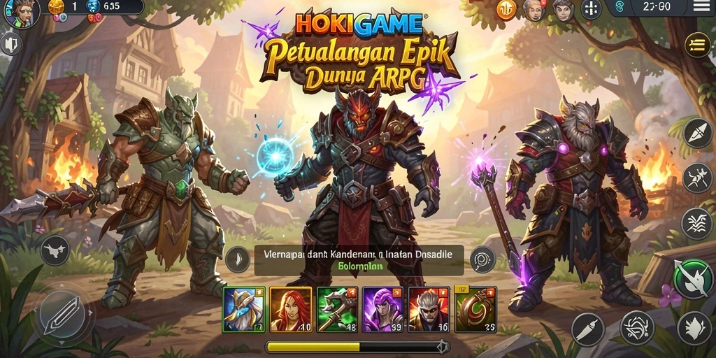 Gameplay mendebarkan HOKIGAME di dunia fantasi.