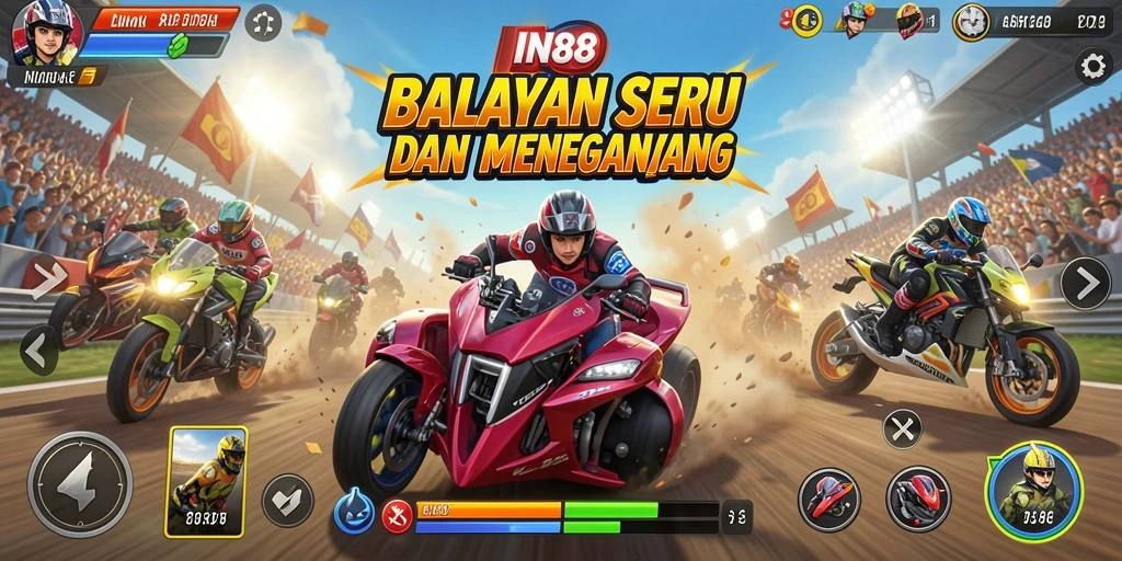Gameplay balapan yang mendebarkan dan penuh aksi