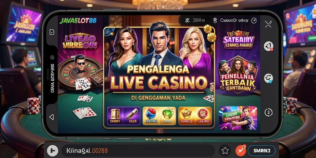 Tampilan gameplay Live Casino yang menarik dan interaktif di JAVASLOT88.