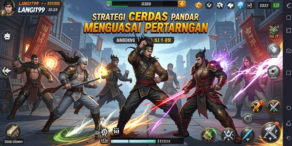 Tangkapan layar menunjukan pertempuran seru dalam LANGIT99 dengan strategi cerdas.