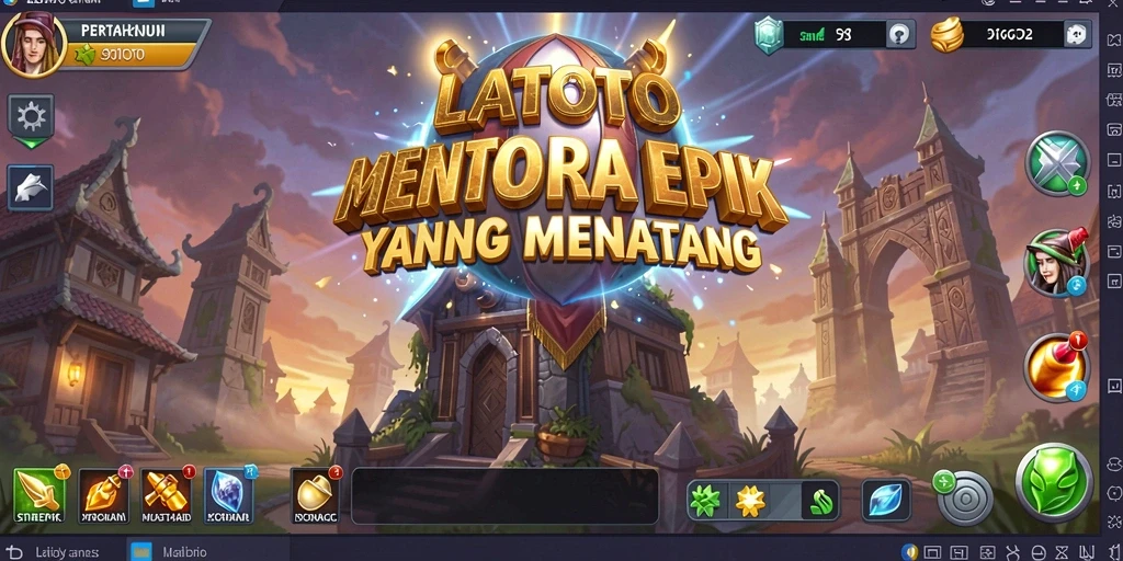 Tampilan gameplay LATOTO yang menawan dalam pertempuran Tower Defense.