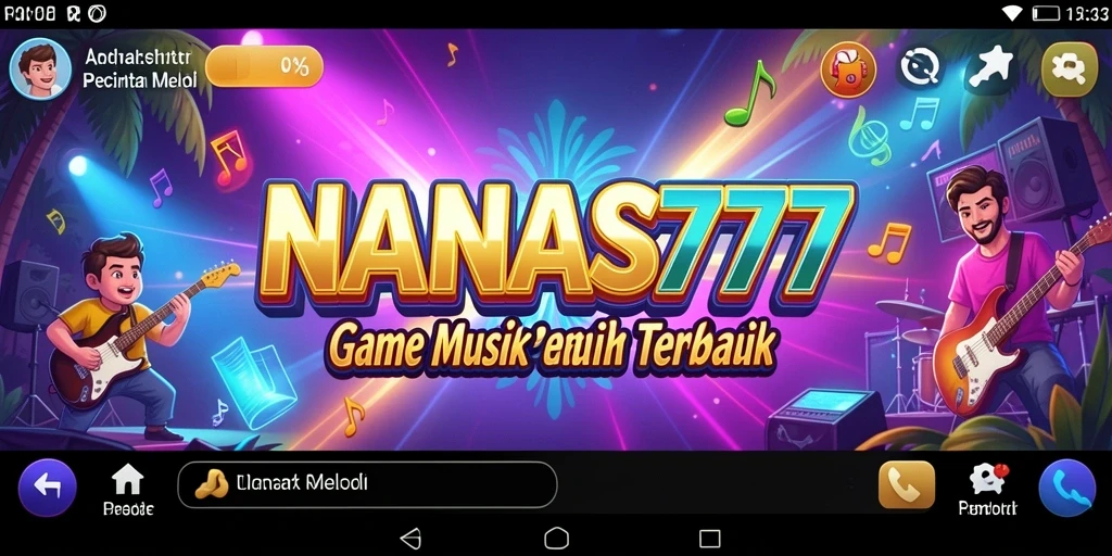 Tampilan seru gameplay NANAS777 dengan fitur musik interaktif.