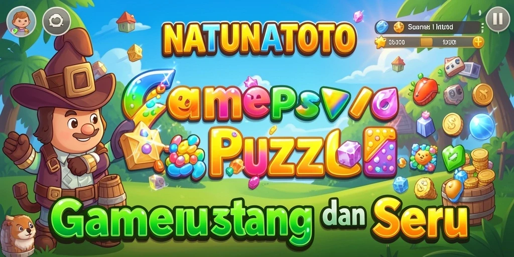 Tampilan permainan Puzzle NATUNATOTO yang seru dan menantang.