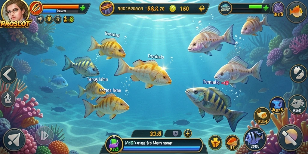Gameplay seru saat menembak ikan di PROSLOT.