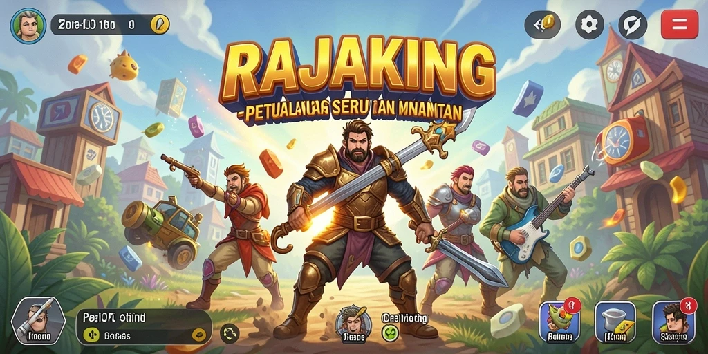 Screenshot gameplay RAJAKING menampilkan aksi seru dalam game Arcade.