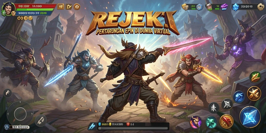 Gameplay seru dan aksi pertarungan di REJEKI.
