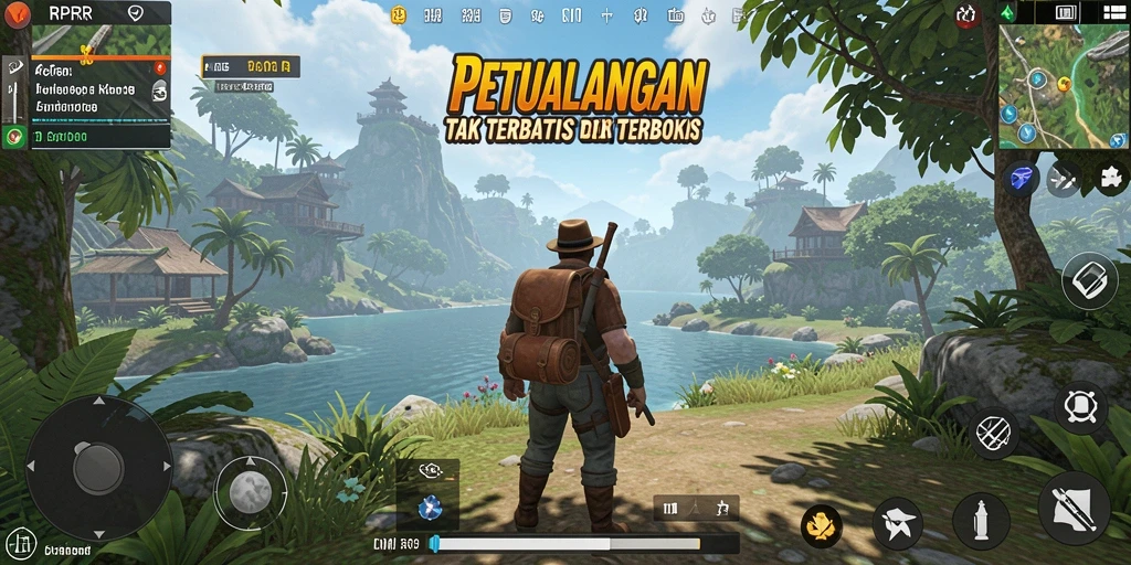 Tangkapan layar RPRR menampilkan aksi seru di dunia terbuka.