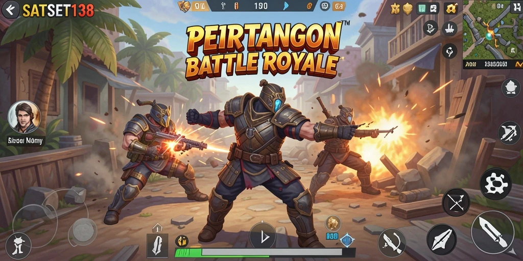 Gameplay seru SATSET138 dalam pertempuran Battle Royale.