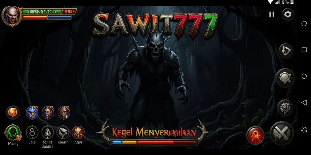 Gameplay menegangkan SAWIT777 dengan elemen horor yang kental.