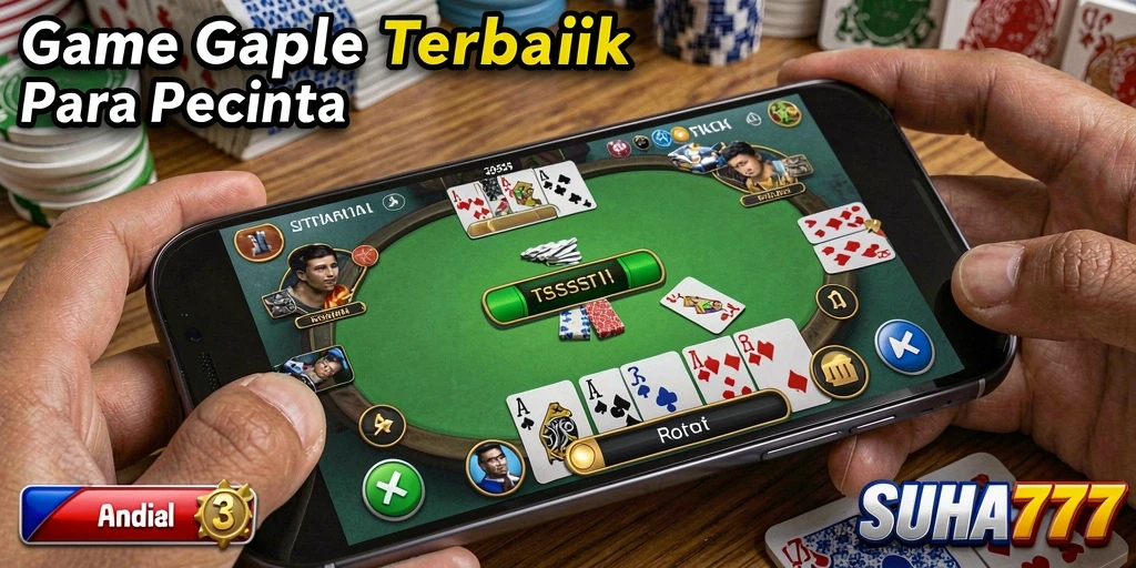 Tampilan gameplay seru Gaple dalam SUHU777 dengan interaksi pemain.