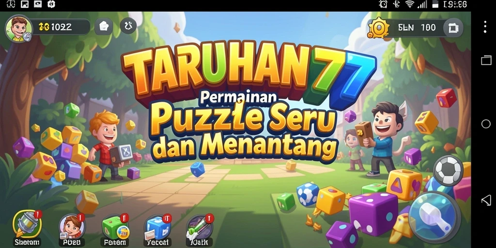 Tampilan gameplay menantang dalam TARUHAN77 yang penuh warna.