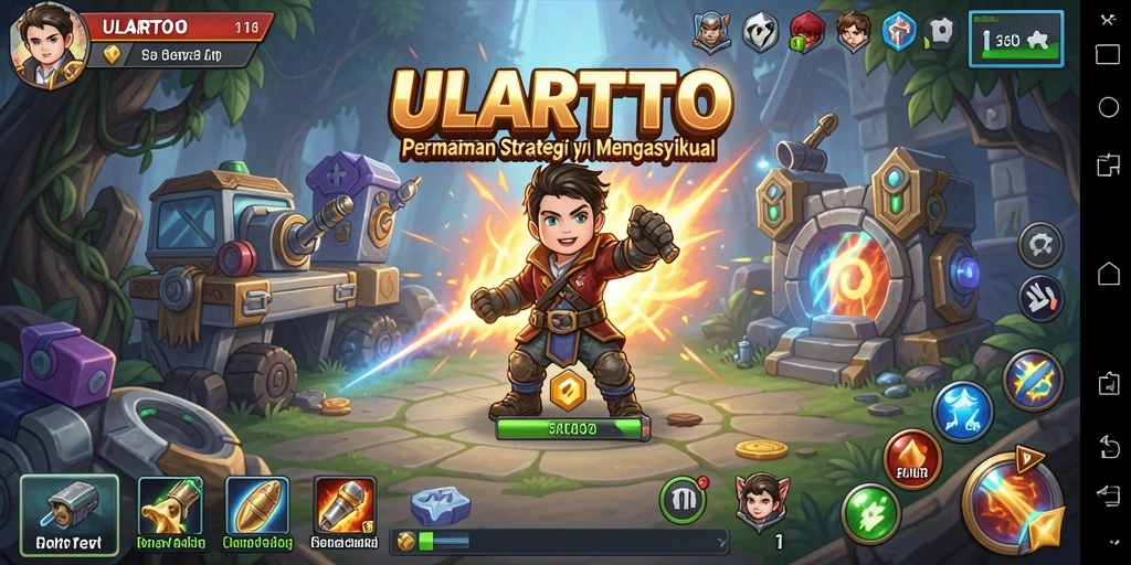 Tangkapan layar ULARTOTO menunjukkan aksi strategi mendebarkan di dalam pertempuran.