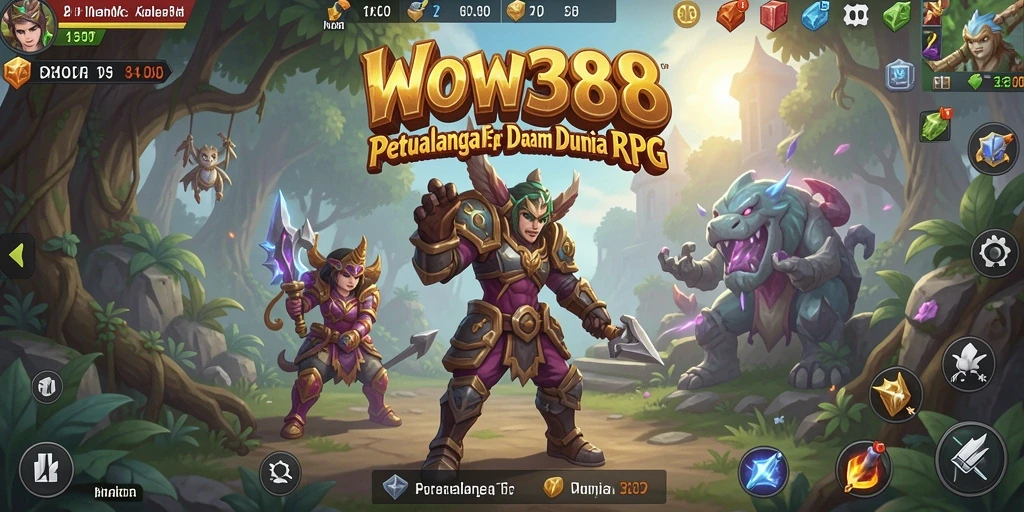 Gameplay WOW388 menampilkan aksi RPG yang mendebarkan dan karakter yang berwarna.
