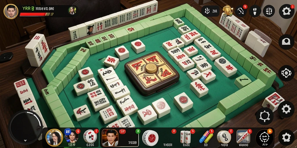 Tampilan gameplay YYRR yang seru dan menantang dalam permainan Mahjong.